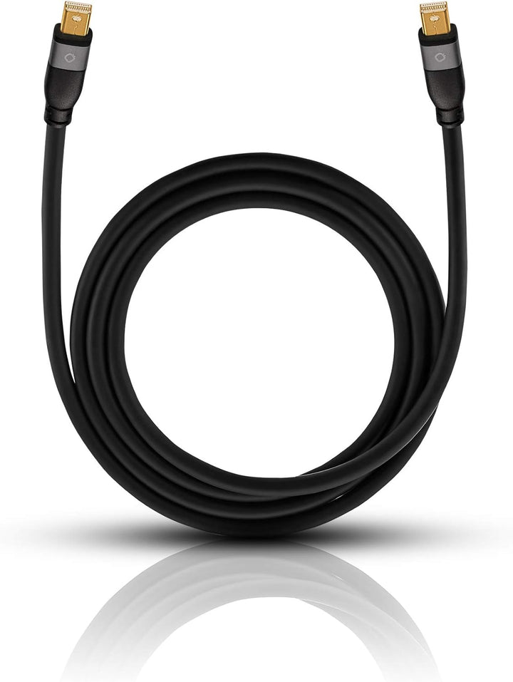 Oehlbach Impact Plus M1 Minidisplayport auf Displayport-Kabel (3-Fach Schirmung, 5K, UltraHD, HDCP/D