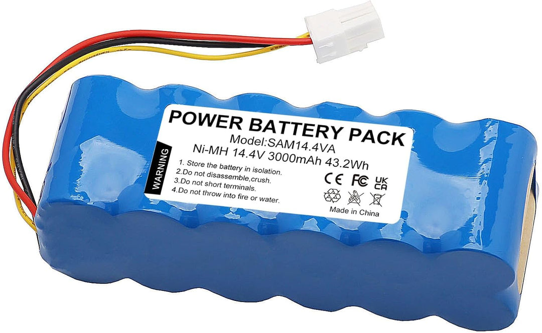 3000mAh 14.4V NI-MH Akku Ersatzakku für Samsung Navibot SR-Serie - Kompatibel mit SR8850, SR8855, SR