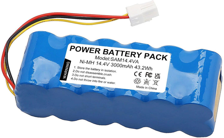 3000mAh 14.4V NI-MH Akku Ersatzakku für Samsung Navibot SR-Serie - Kompatibel mit SR8850, SR8855, SR