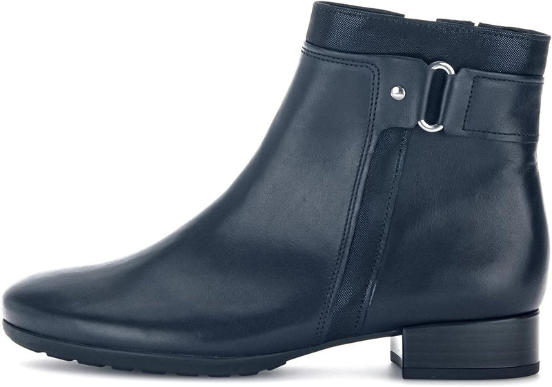 Gabor Damen Ankle Boots, Frauen Stiefeletten,Komfortable Mehrweite (H) 36 EU Weit Blau Midnight, 36