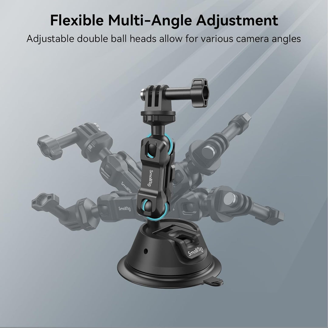 SMALLRIG Suction Cup Mount Doppelschicht-Saugnapfhalterung für GoPro Hero 12/11/10/9, für DJI Osmo A