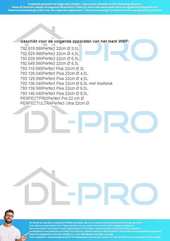 DL-pro Dichtung Schnellkochtopf [Ø 22cm] für WMF Perfect & Perfect Plus 60.6855.9990, 60.6855.9997 -