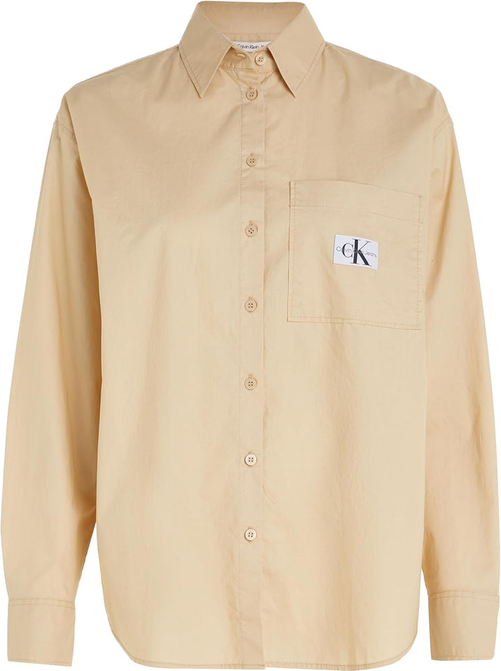 Calvin Klein Damen Gewebte Oberteile, Beige (Warm Sand)