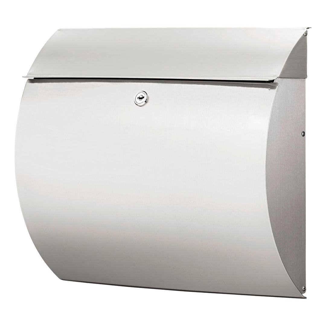 Burg Wächter Burg-Wächter Edelstahl-Briefkasten mit Öffnungsstopp, A4 Einwurf-Format, EU Norm EN 137