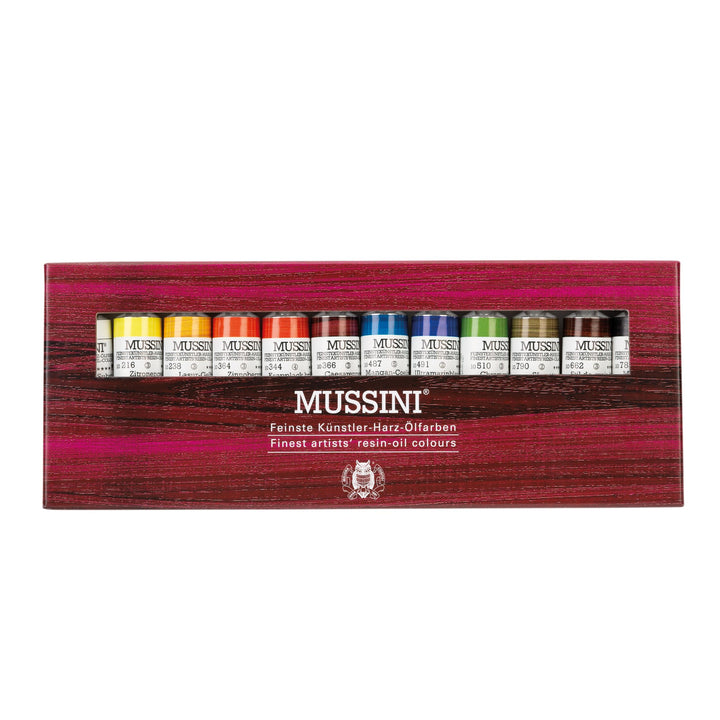 Schmincke - MUSSINI feinste Harz-Ölfarben, Kartonset, 12 x 15 ml Set, 70 012 097