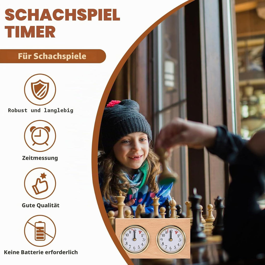 Jevina Schach Timer, Professionelle Digitale Internationale Schach Uhr, Hölzerne Count Up Down Schac