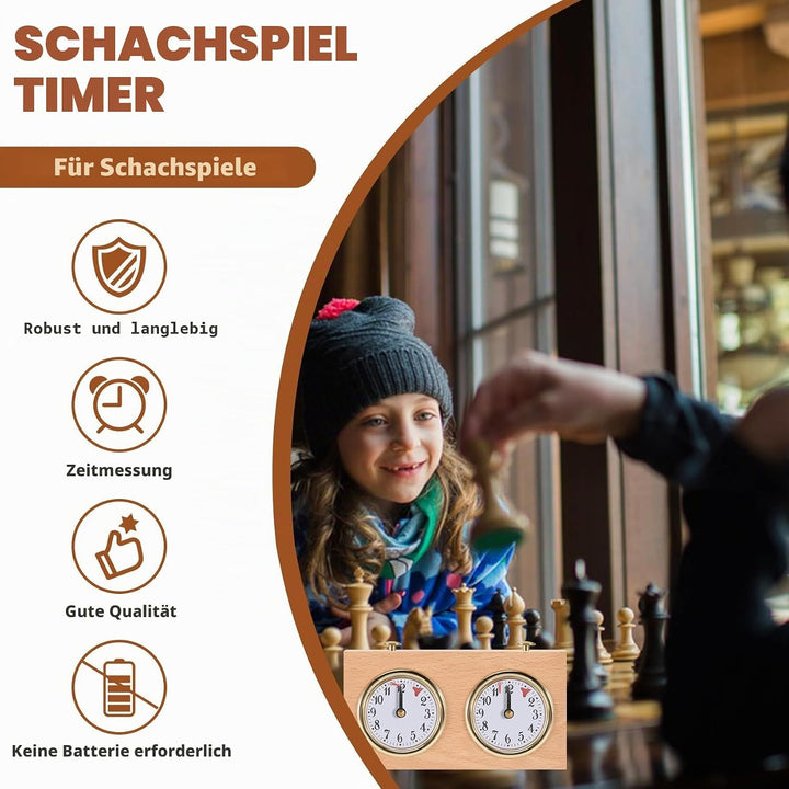 Jevina Schach Timer, Professionelle Digitale Internationale Schach Uhr, Hölzerne Count Up Down Schac