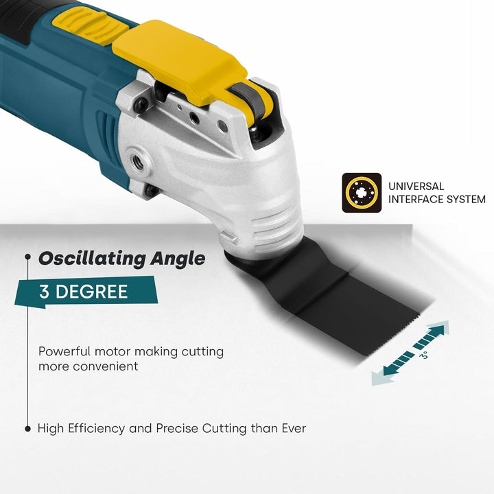 ENVENTOR Oszillationswerkzeug, 300W Multifunktionswerkzeug mit 28 Zubehör, 6 Variable Geschwindigkei