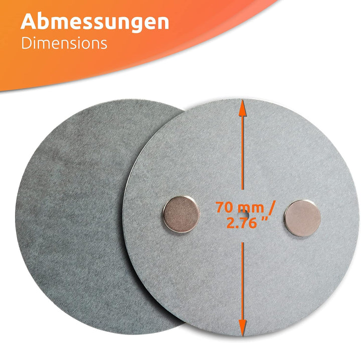 ECENCE Rauchmelder Magnethalter 20 Stück Selbstklebende Magnethalterung für Rauchmelder Ø 70mm schne