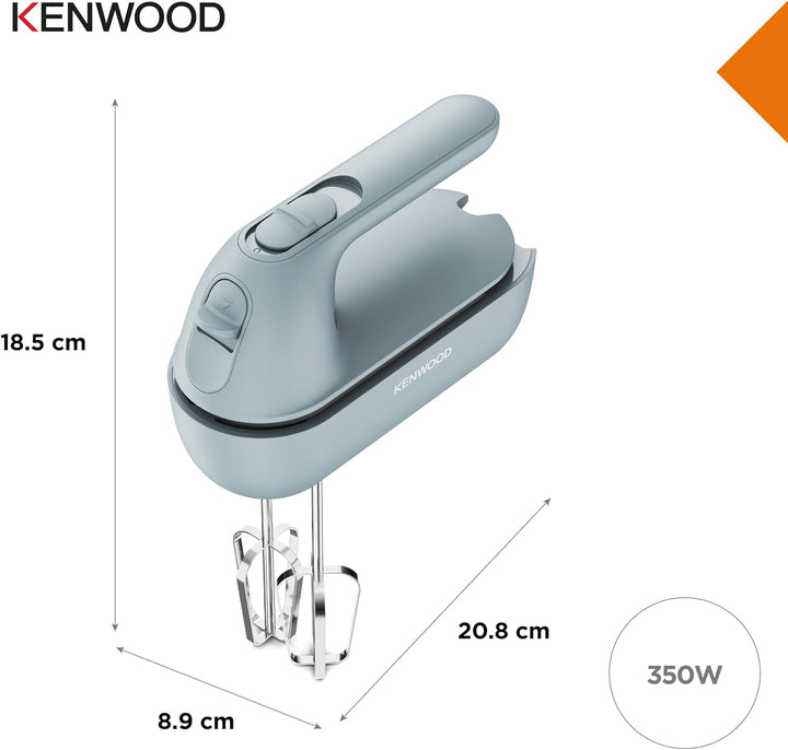 Kenwood Handmixer QuickMix Go HMP40.000GY, tragbar dank integriertem Koffer, Inklusive Edelstahl Sch