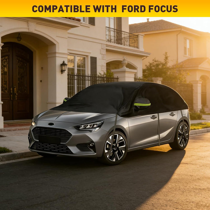 Halbe Autoabdeckung Ersatz Passend für Ford Focus Hatchback 1999-2025, Sonnenfest Hälfte Halbgarage,