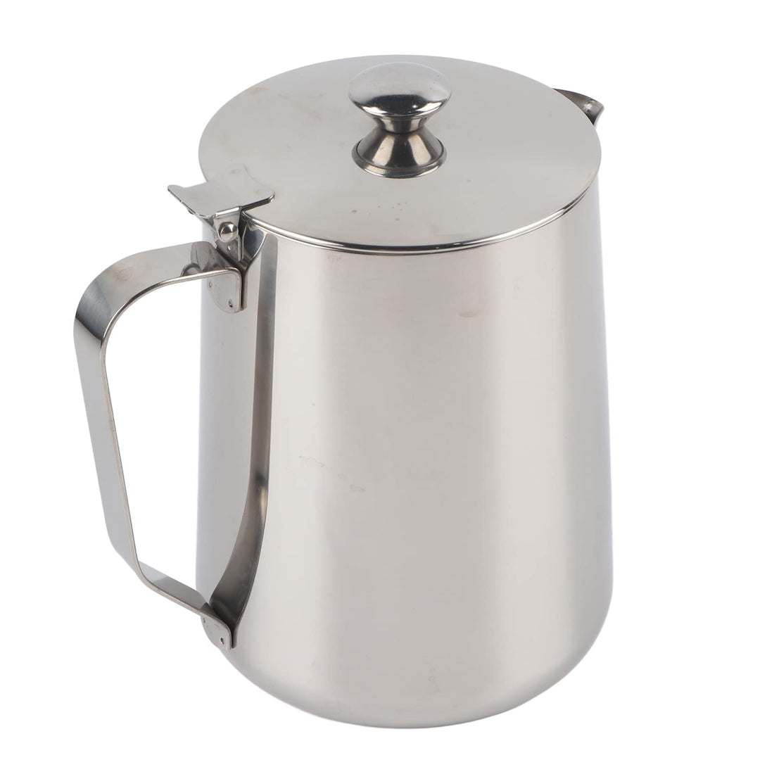 Milchkännchen mit Deckel, Milchkännchen, Milchschaumbecher, Schaumkrug, Milchkännchen, Edelstahl, Mi