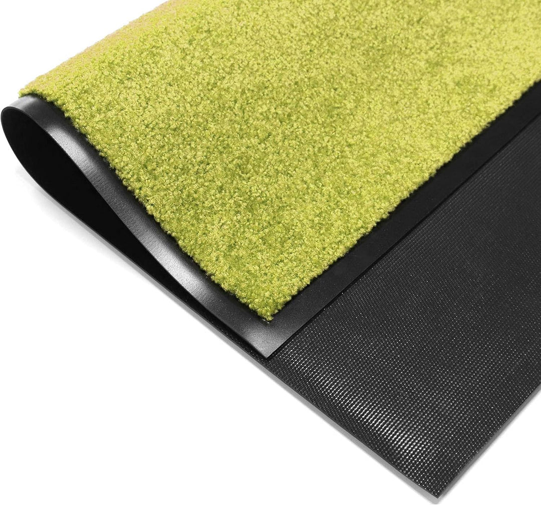 Primaflor Schmutzfangmatte Clean | 60 x 90 cm | Grün | 9 mm hohe Polyamid-Oberfläche mit Vinylrücken