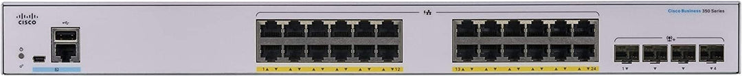 Cisco Business CBS350-24FP-4X Managed Switch | 24 GE-Ports | Full PoE | 4 x 10G-SFP+ | Begrenzter Le