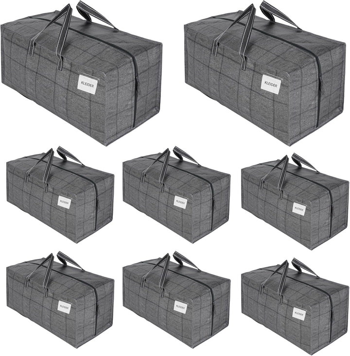 VENO 8-er Pack extra grosse Umzugstaschen mit Rucksackgurten, Umzugshelfer, starke Griffe und Reissv