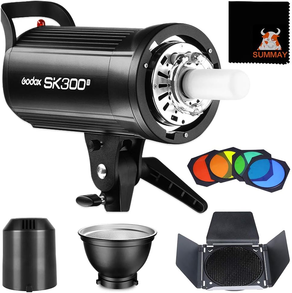 GODOX SK300II Studioblitz Profi Blitzkopf 300W GN58 Einstelllicht 150W Studio Strobe Bowens Blitz Bl