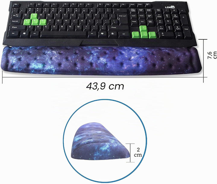 BRILA Handballenauflage – Ergonomisch Memory-Schaum Handgelenkstütze für PC Gaming Computer Laptop A