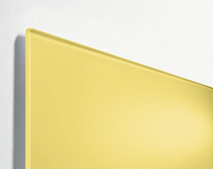 SIGEL GL512 Premium Glas-Magnettafel 60x40 cm, pastellgelb: matt, nicht spiegelnd, TÜV geprüft, einf