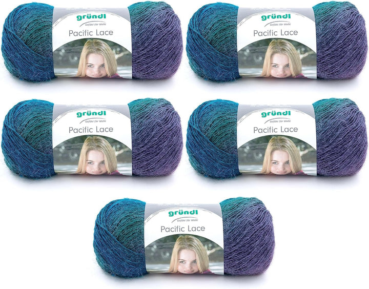 Gründl Pacific Lace (Farbverlaufsgarn mit wollartigem Charakter aus 80 % Polyacryl, 10 % Wolle, 10 %