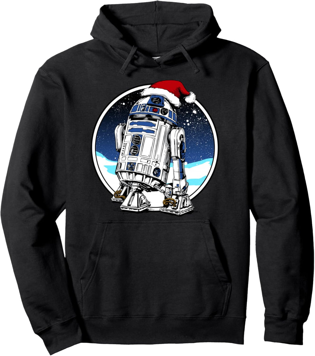 Star Wars Holiday Santa Hat Christmas R2-D2 Circle Pullover Hoodie