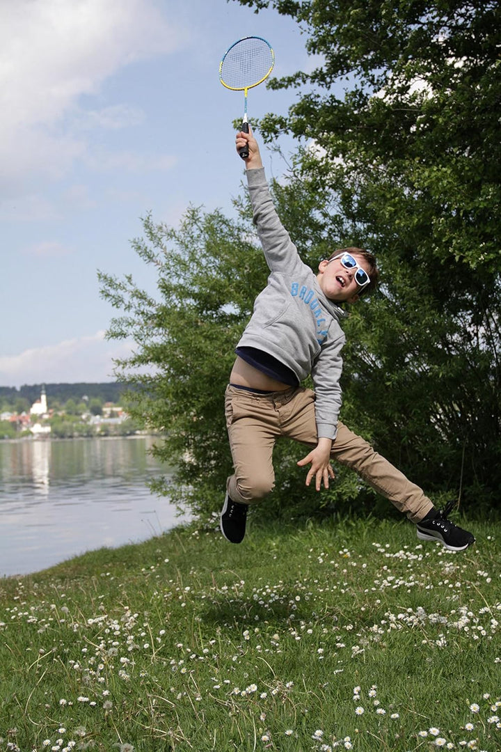 Talbot Torro Badminton-Set Family, Komplettset mit 2 Juniorschläger 53 cm, 2 Standardschläger, 3 Fed