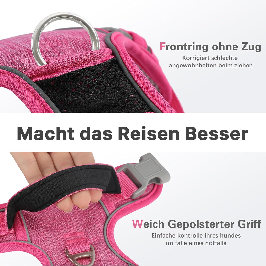 Demigreat Mittleres Hundegeschirr, Anti-Zug-Hundegeschirr mit Weich Gepolstertem Griff für das Train