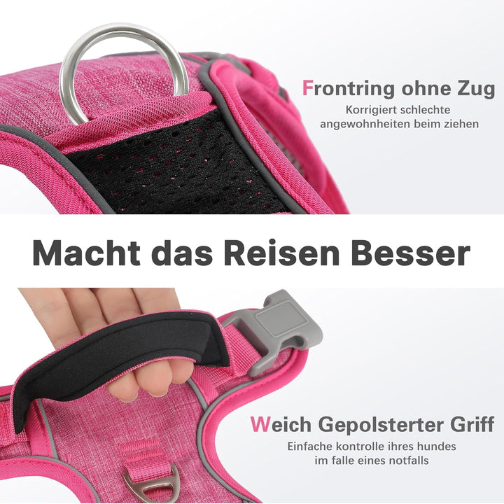 Demigreat Mittleres Hundegeschirr, Anti-Zug-Hundegeschirr mit Weich Gepolstertem Griff für das Train