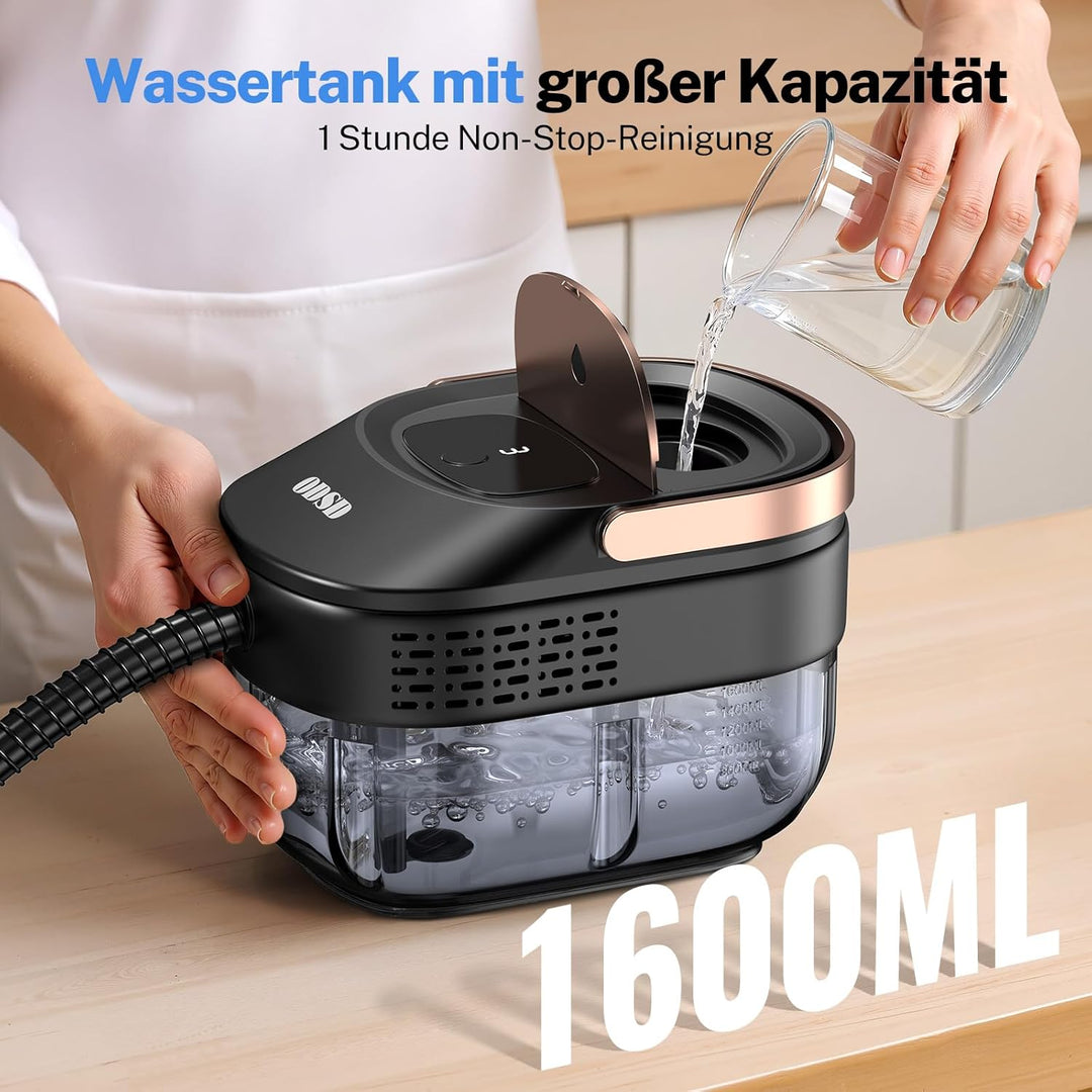 ODSD Dampfreiniger für Haushalt und Auto, 3-stufig einstellbarer Dampfreiniger, 15 Sekunden Aufheizz