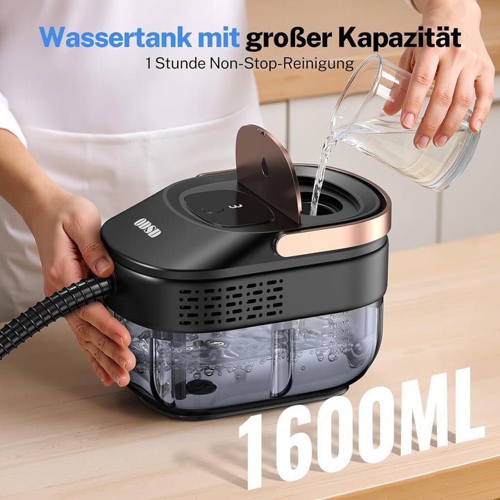 ODSD Dampfreiniger für Haushalt und Auto, 3-stufig einstellbarer Dampfreiniger, 15 Sekunden Aufheizz