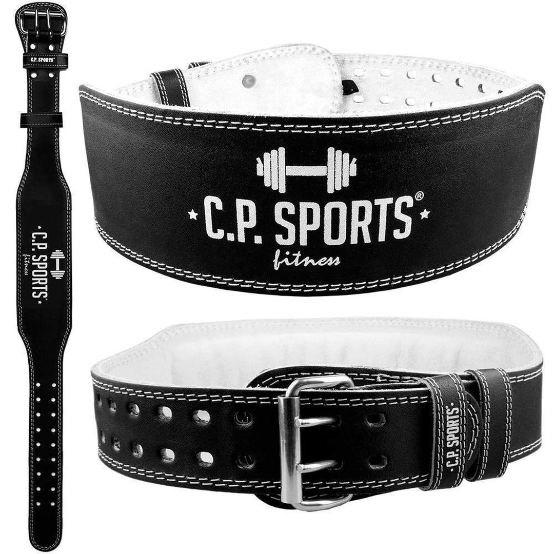 C.P. Sports Gewichthebergürtel Leder schwarz, Trainingsgürtel mit Grössentabelle XS - XXXXXL 0 - XXS