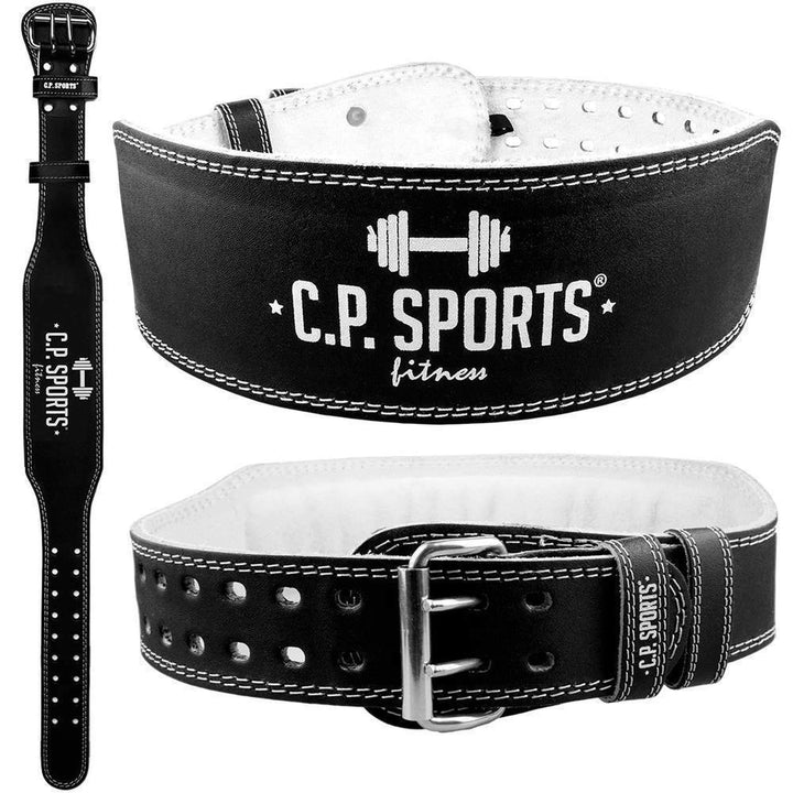 C.P. Sports Gewichthebergürtel Leder schwarz, Trainingsgürtel mit Grössentabelle XS - XXXXXL 0 - XXS