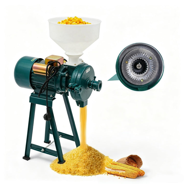 Elektrische Getreidemühle Gewürzmühlen, 2.2KW 40-60 Maschen Kommerzielle Maismühle mit Trichter, Pul