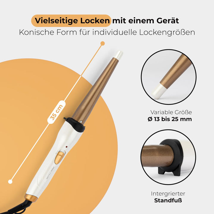 ProfiCare® Lockenstab | variable Lockengrössen | Lockenwickler | Lockenstyler mit Ionisierungsfunkti