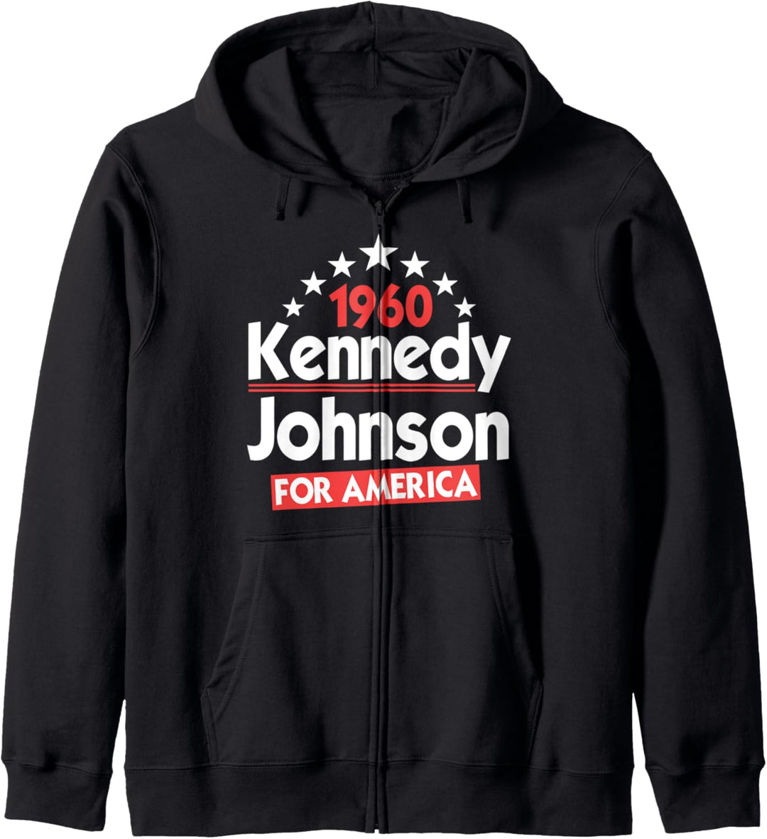 Kennedy Johnson 1960 Vintage JFK John F. Kennedy Kapuzenjacke