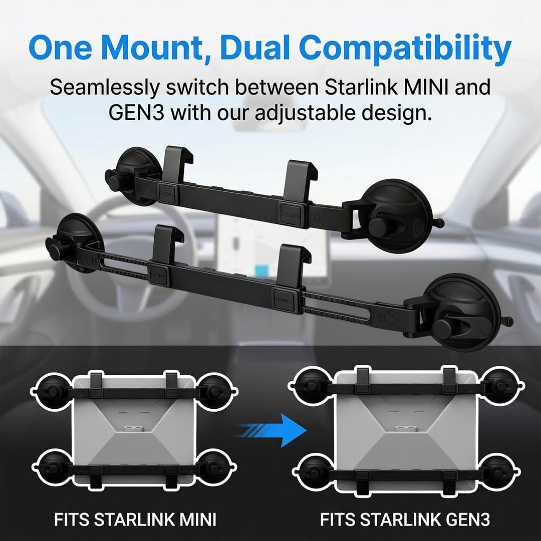 Saugnapfhalterung für Starlink Mini, Zubehör für Starlink Mini, Starke Saugnäpfe für Stabilen Satell