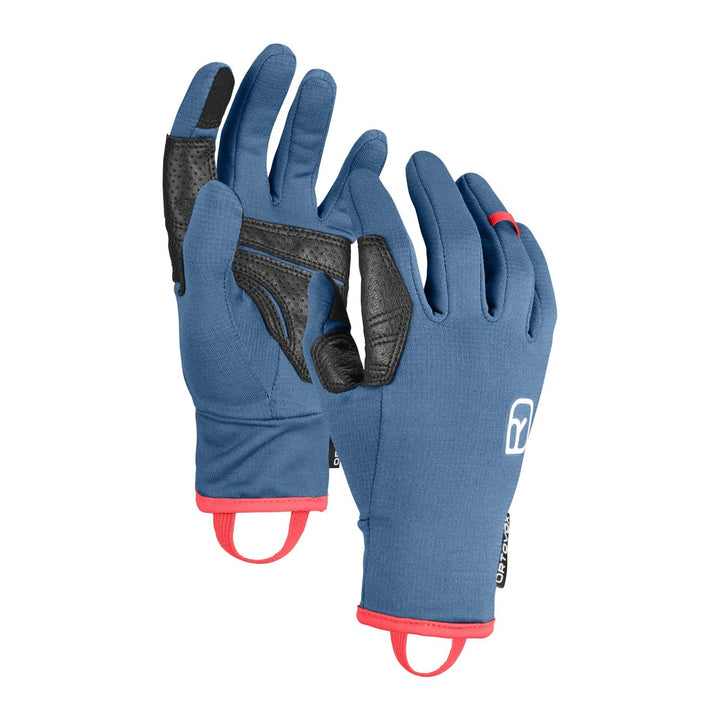 ORTOVOX Fleece Light Glove W - Leichter Fleece-Handschuh mit Smart-Finger und Leder-Handinnenseite f