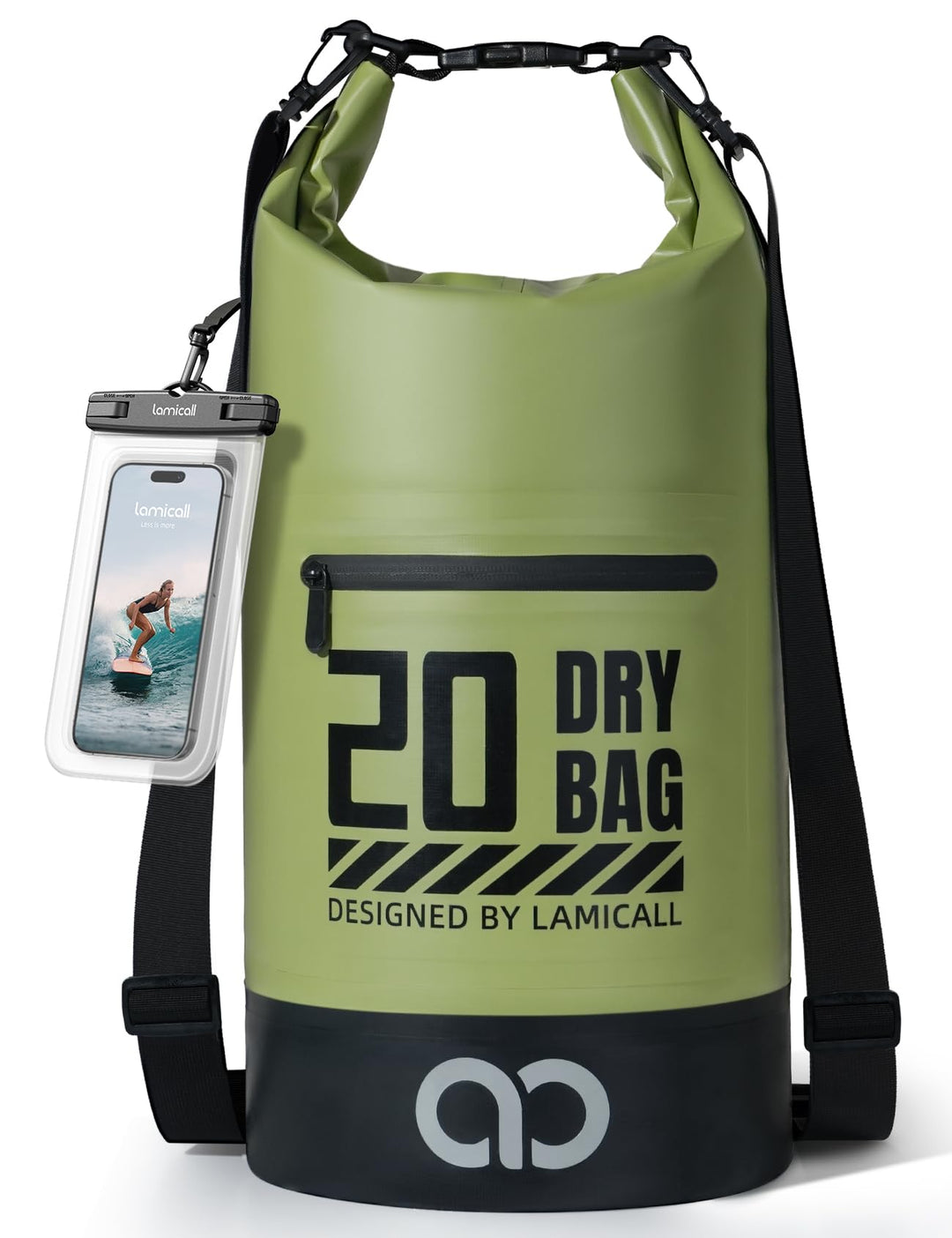 Lamicall Dry Bag, wasserdichte Tasche - [Robust & Kratzfest] 5L/10L/20L/30L/40L Rucksack Wasserdicht