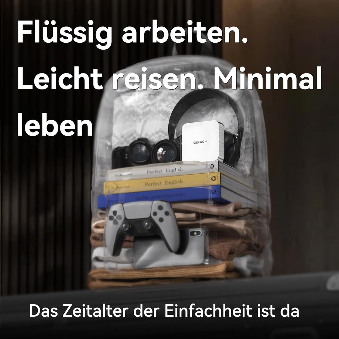 GEEKOM A6 Mini PC, AMD Ryzen 7 6800H (bis 4.7GHz), 16GB DDR5 RAM 512GB SSD, Mini Computer für Homeof