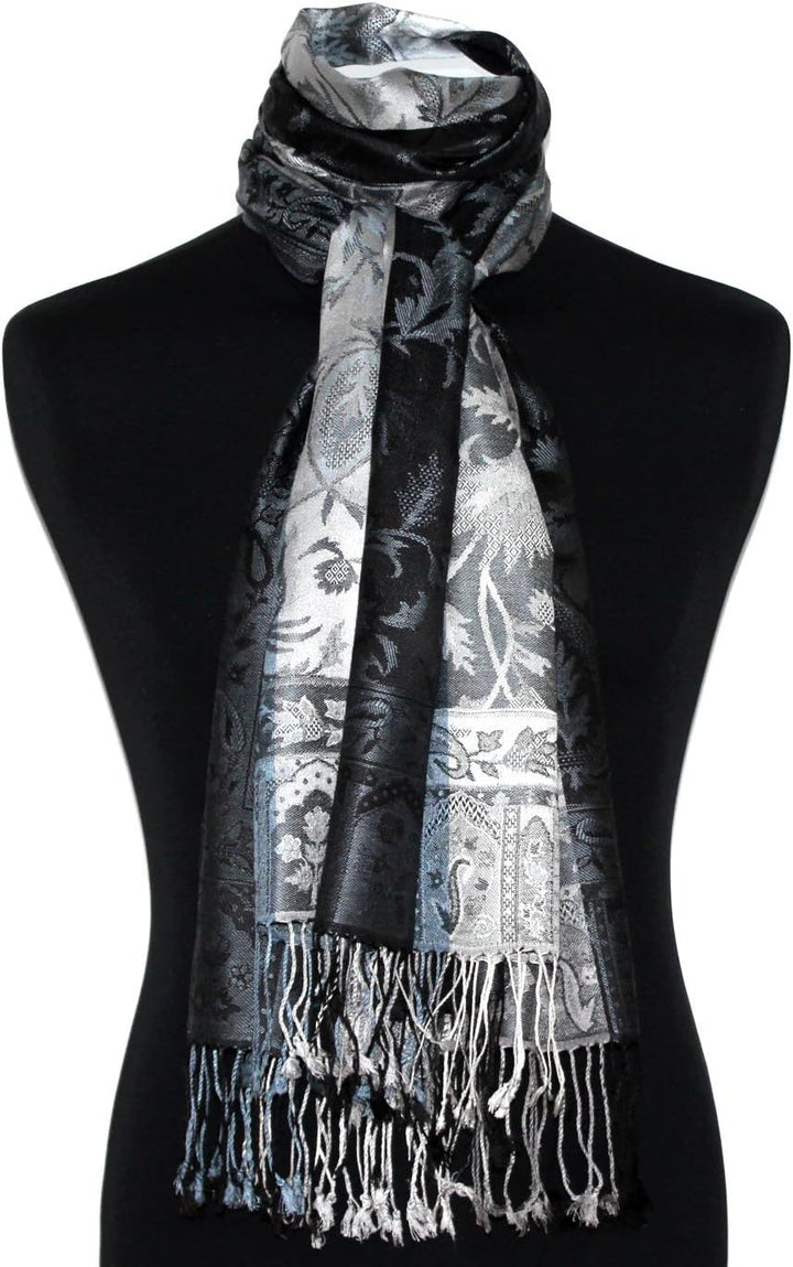 Lorenzo Cana Pashmina Schal Schaltuch jacquard gewebt 100% Seide Paisley Muster Seidenschal Seidentu
