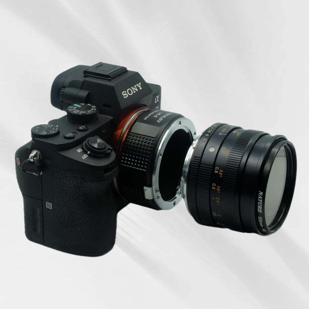 PHOLSY Objektivadapter Kompatibel mit Leica R Objektiv auf Sony E Kameragehäuse Adapter für Sony Alp