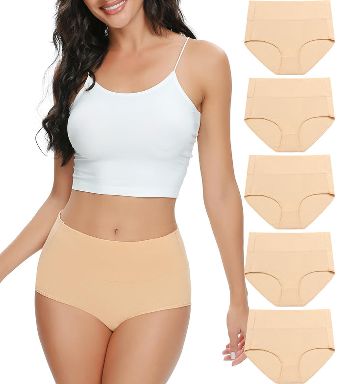 Wealurre Unterhosen Damen Baumwolle Unterwäsche Hohe Taille High Waist Slip Damen Weich Wochenbett U