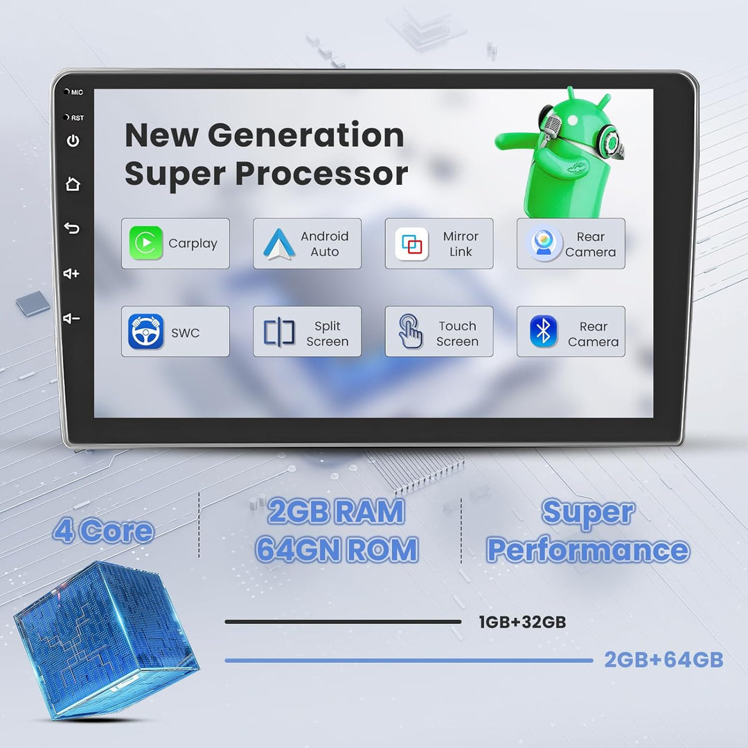 [2+64GB] Android 13 Autoradio, Wireless CarPlay Android Auto, für Renault Megane 3 2009-2014 Radio,