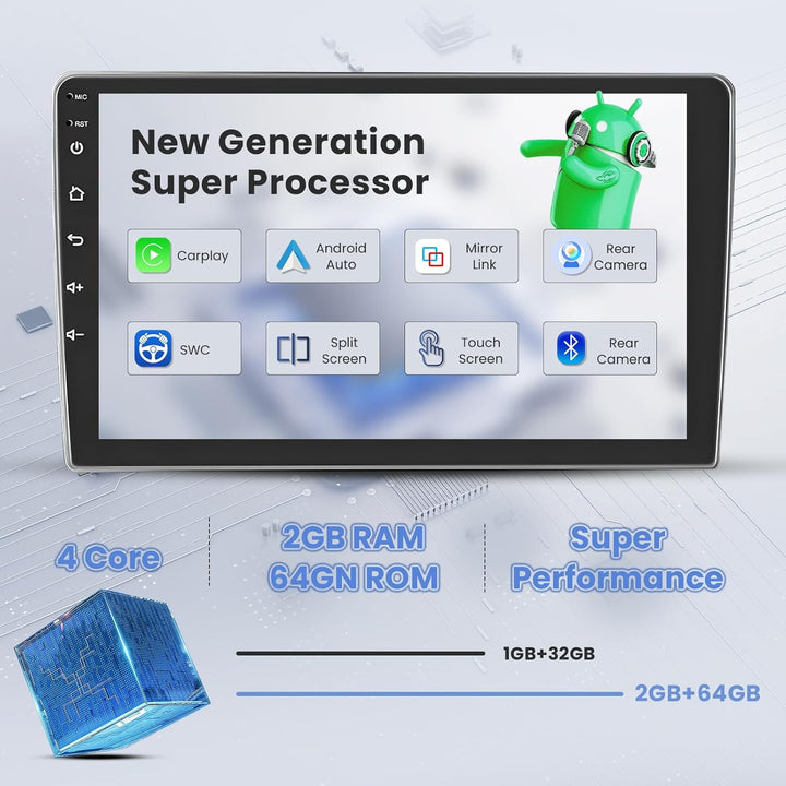 [2+64GB] Android 13 Autoradio, Wireless CarPlay Android Auto, für Renault Megane 3 2009-2014 Radio,