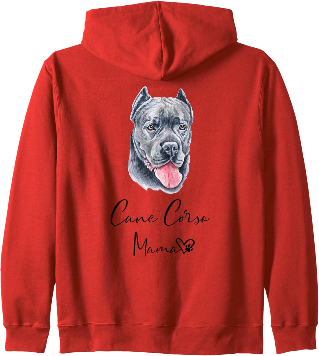 Cane Corso Mama Hundemama Hund Frauchen Haustier Rückendruck Kapuzenjacke