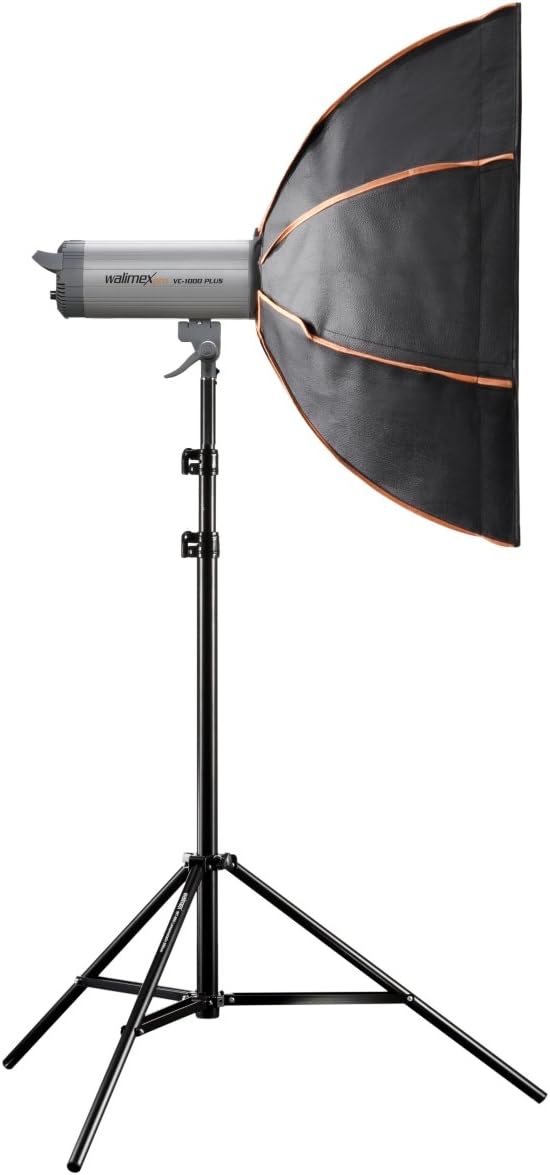 Walimex Pro Octagon Softbox PLUS Orange Line 90 cm Durchmesser für Aurora/Bowens, Aurora/Bowens
