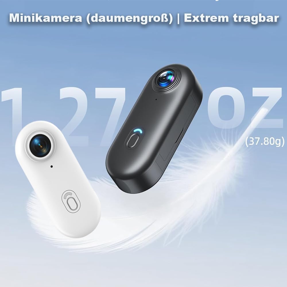 Winnes 4K Action Camera Mini Daumengrösse Sportkamera POV Kamera 4K WiFi Helm Action Camera Magnetmo