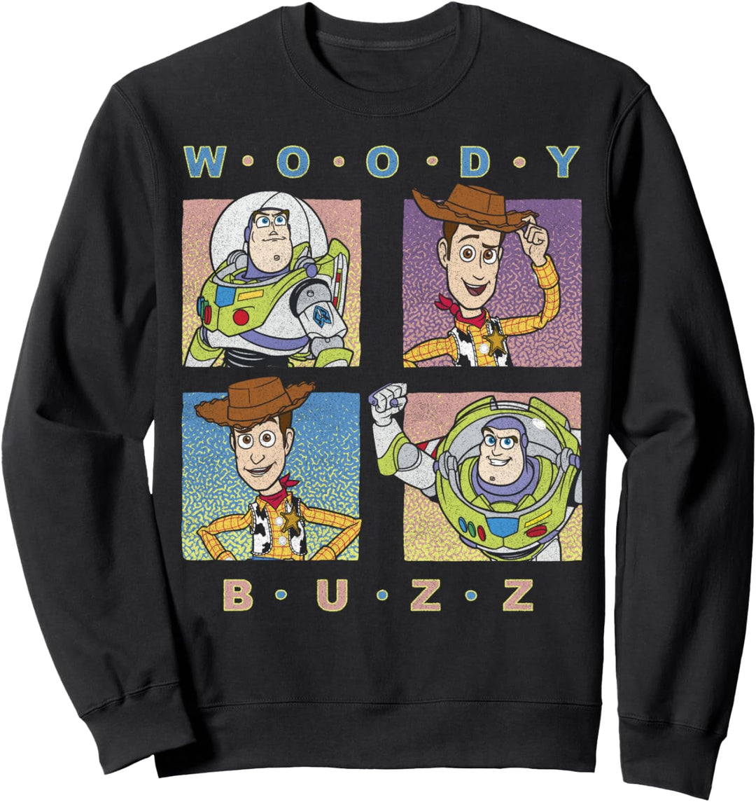 Disney Pixar Toy Story Woody And Buzz Four Square Sweatshirt
