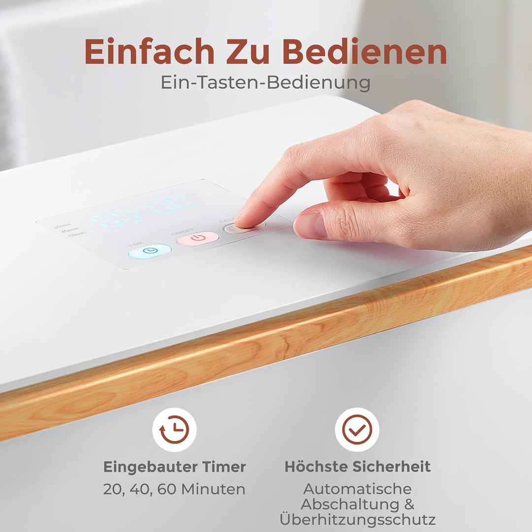 SereneLife Handtuchtrockner Elektrisch Natur – 50kg Kapazität, Energiesparend &amp; Sicher, Towel Warmer