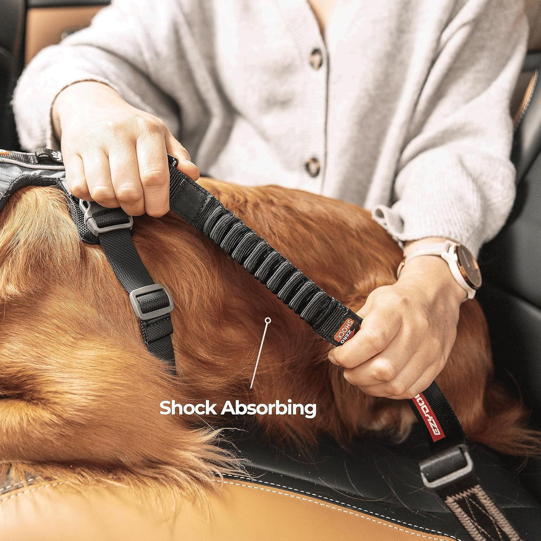 EzyDog Anschnallgurt Hund Auto – Click Zero Shock Hundeanschnaller mit Stossdämpfer, verstellbar, ko