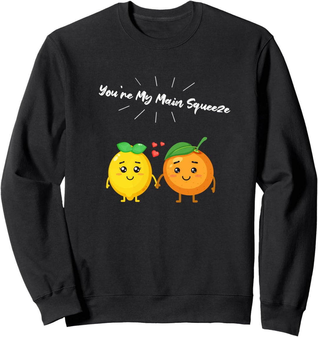 Orange und Zitrone Paar Geschenk für Vegetarier & Veganer Sweatshirt